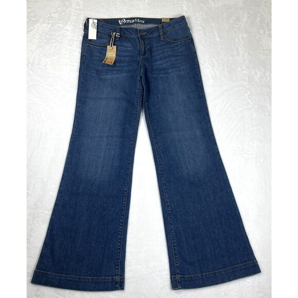 Bullhead Denim - Bullhead Malibu Women's Wide Leg Jeans Low Rise Blue Size 11 NWT